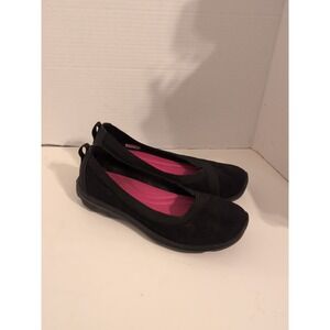 Crocs Women's Black Busy Day Stretch Skimmer Shoes Casual Comfort